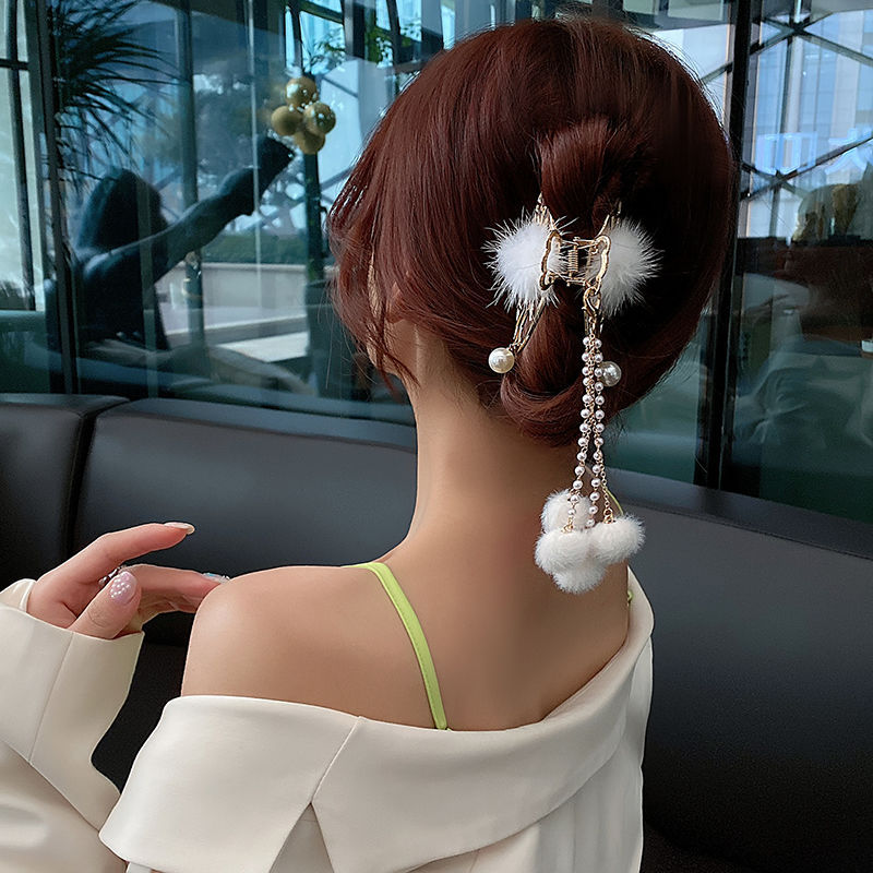 Floral Tassel Style Hair Clip