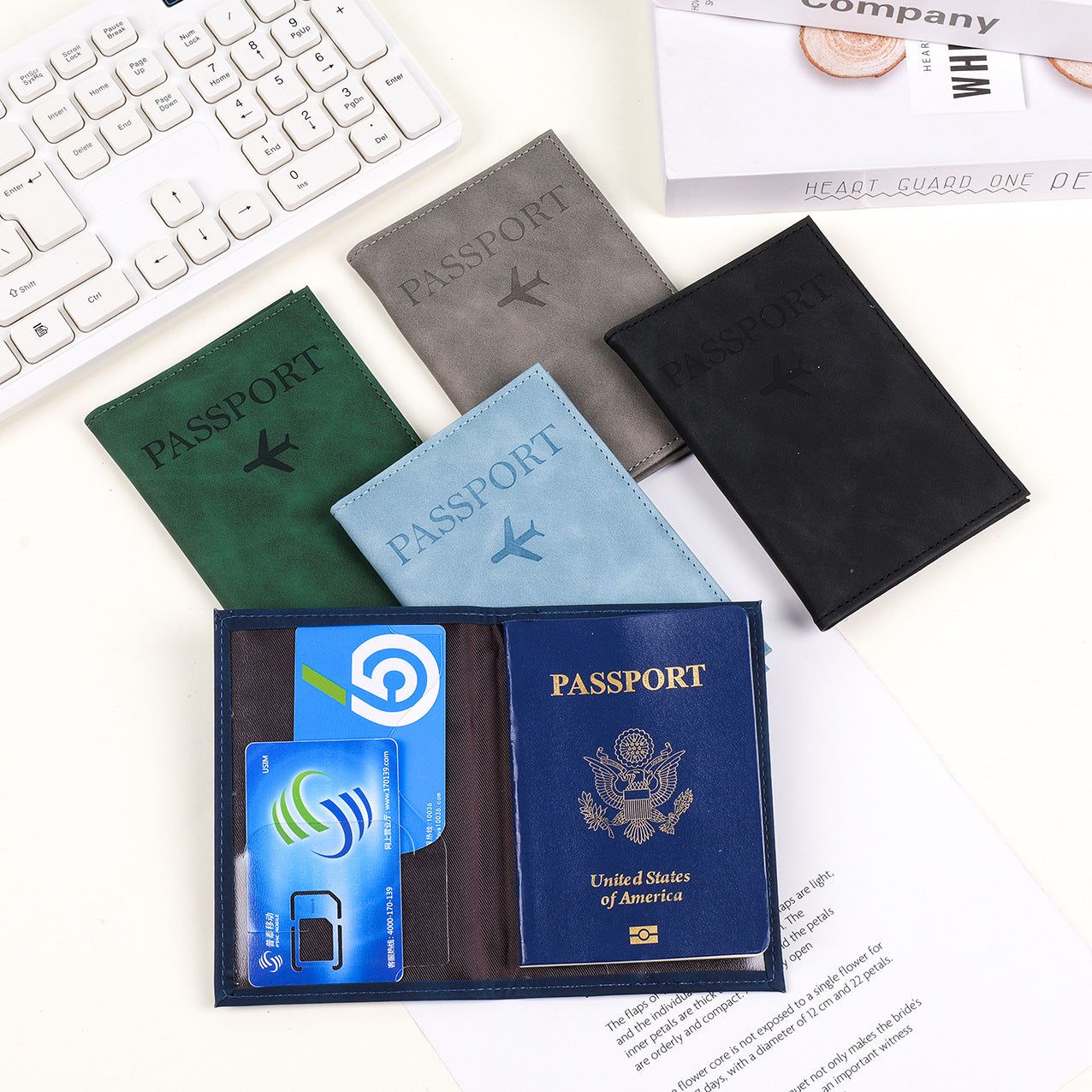 Vegan Leather Passport Case